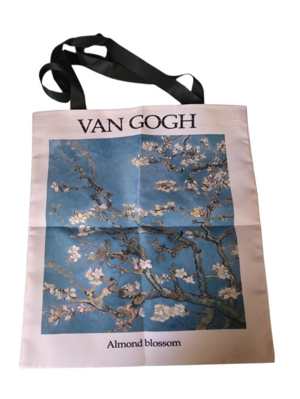 Van Gogh Almond Blossom Polyester Tote - Blue & Pink - Picture 3 of 3